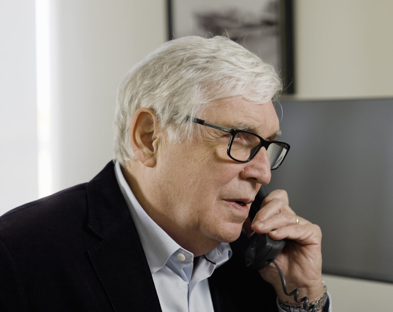 Michael Hackard on Phone