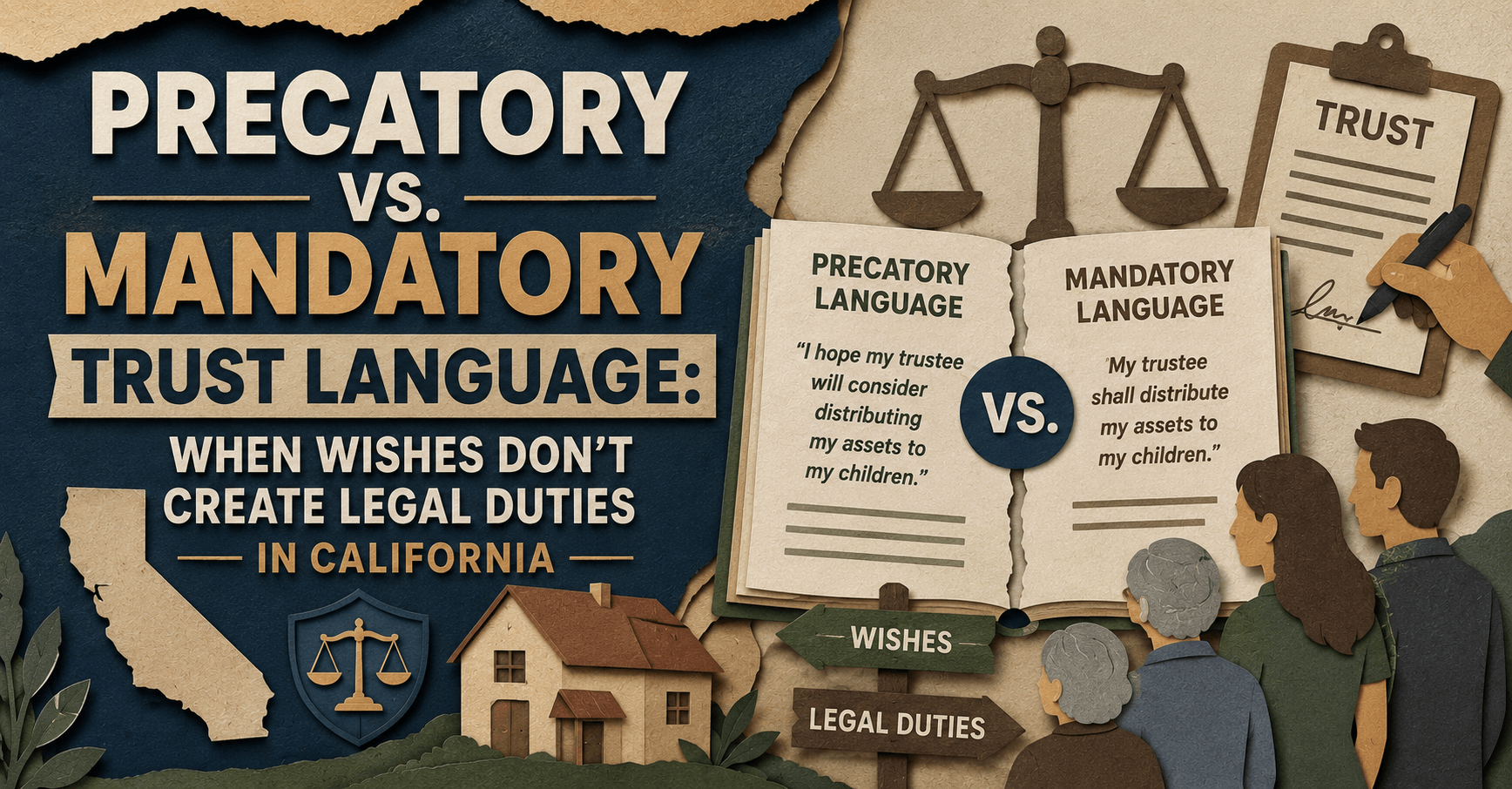 Precatory vs mandatory trust language