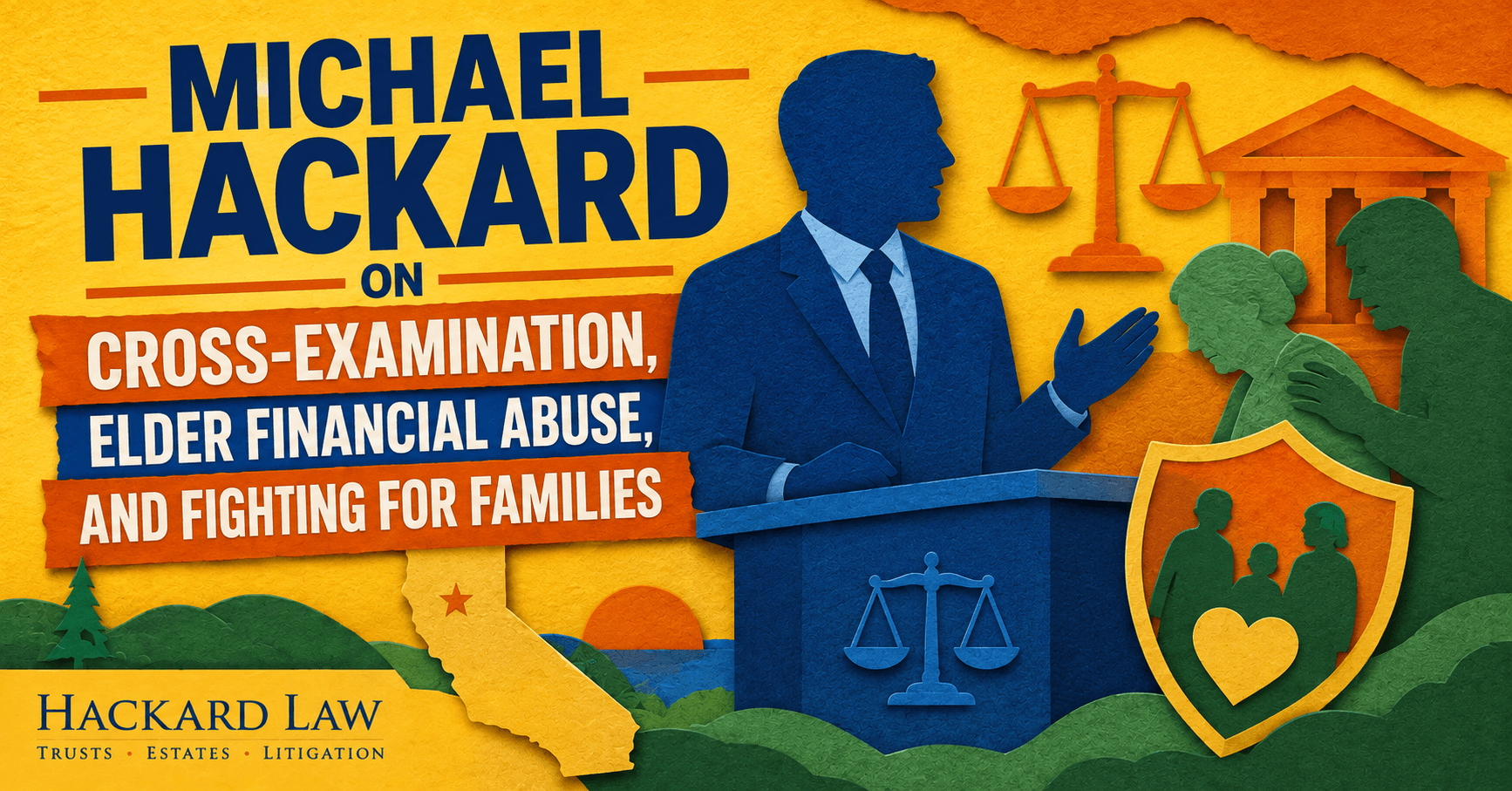 Paper-Cut Legal Advocacy Poster